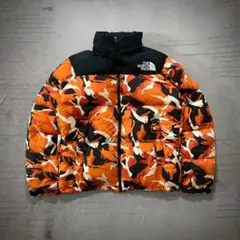 美品 THE NORTH FACE ノベルティヌプシ オレンジカモ L