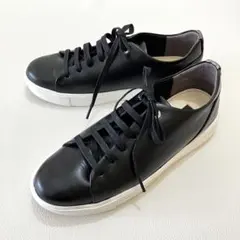 美品【ザラ】ハイド レース レザー スニーカー リミテッドエディション 