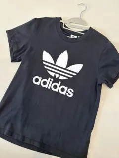 adidas ブラック ロゴ Tシャツ L