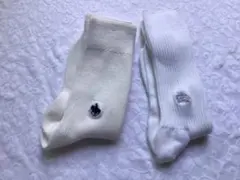 ホワイトリブ編みソックス