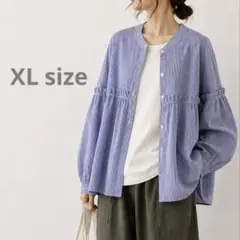 新品】UV対策 2点セット ストライプブラウス つば広ハット レディース 