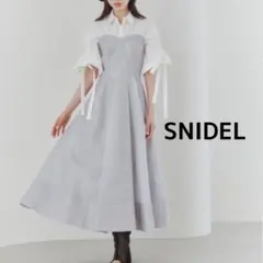 SNIDEL ジャガードベアドッキングワンピース