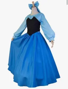 青いワンピースコスプレ衣装 3点セット