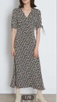 SNIDEL フラワープリント ロングワンピース