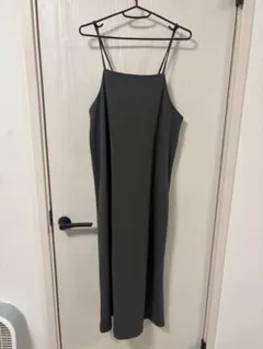 バックリボン キャミワンピース ダークグレー Mサイズ