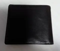 本革 veol Italy 二つ折り財布 ブラック 牛革 中古美品