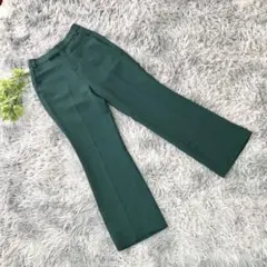 LOWRYS FARM【M/W66】ダークグリーン フレア パンツ ストレッチ