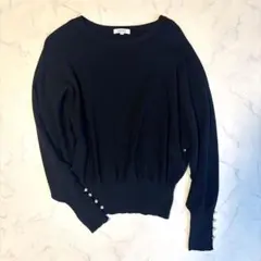 プラステ ドルマン パールボタン ニット 洗える UVカット