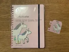Rollbahn ユニコーン　ピンク　ノートLとブックマーク