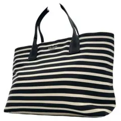 良品　ケイトスペード　トートバッグ　ボーダー　縞模様　ナイロン　A4　肩掛け