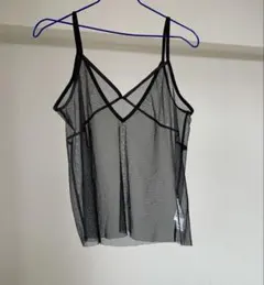 AZUL BY MOUSSY メッシュ　シアー　キャミソール　ブラック　Ｓ