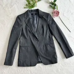 【美品】エスピエ Sサイズ 36 グレー スーツ上 テーラードジャケット ウール