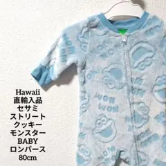 匿名取引 i直輸入品 セサミストリートクッキーモンスター ロンパース 80cm
