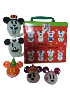 ディズニーリゾート レトロ Xmas缶バッグ、ハロウィンオーナメント5種類