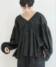 新品タグ付き　19,800円　バンヤードストーム　ボリュームリネンブラウス