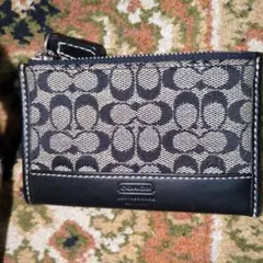 COACH コインケース ブラック/ベージュ