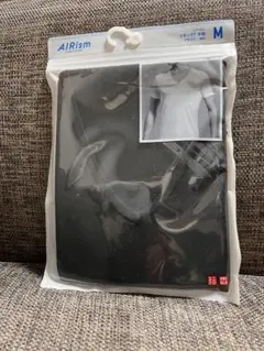 UNIQLO AIRism Vネック半袖Tシャツ M ブラック