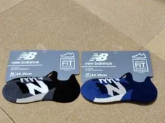 【匿名配送】New Balance ノーショウソックス M 23-25cm 2足