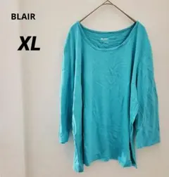 BLAIR 5分袖・7分袖 トップス ターコイズ【XL】シンプルスタイル