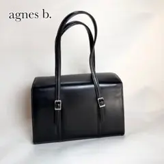 アニエスベーボヤージュ　フォーマル　レザー　ハンドバッグ ブラック　黒