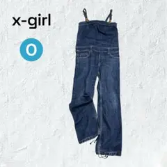 エックスガール デニム サロペット ストライプ 希少 美シルエット 春服 美品