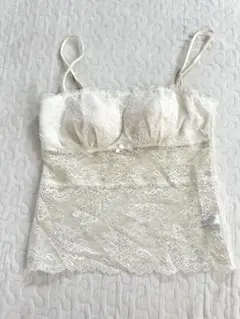 gelato piqueアイボリー カップ付きレースキャミソール