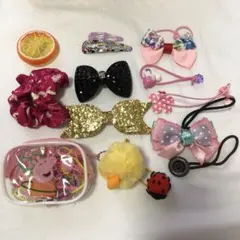 ヘアアクセサリーたくさんセット 可愛い 女の子 キッズ リボン ヘアピン