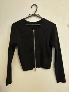 LOWRYS FARM ダブルジップクロップドカーディガン