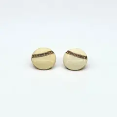 MONET モネ ヴィンテージ イヤリング クリーム×ラインストーン ゴールドのサムネイル