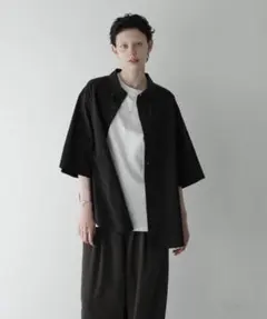 【remer】loose soft cotton over shirt｜Sのサムネイル