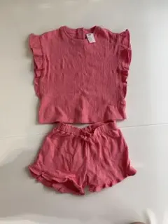 H&M フリルセットアップ ピンク　74cmのサムネイル