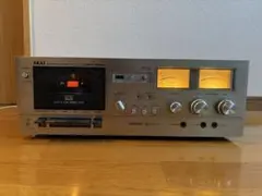 1127 AKAI カセットデッキ VUメーター付き ステレオカセットデッキ AKAI アカイ CS-M01A 動作品!! VUメーターに