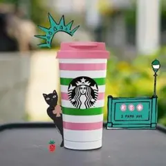 Starbucks ステンレスタンブラー katespade Stripes