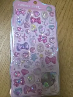 正規品 新品未使用 ボンボンドロップシール ほうせきボンボン オーロラ ピンク