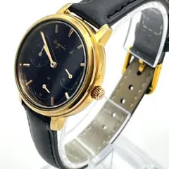 専用です！稼働品✨アニエスベー アナログ腕時計 ゴールド黒 SEIKO 