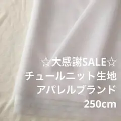 Z2L/5905◆250cm 感謝祭/ポリチュールニット生地/アパレル