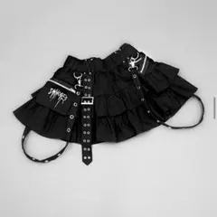 正規品 新品 Sサイズ 悪魔NO!?ジップスカート グレー 地雷系 パンク