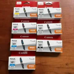 未使用 Canon BCI-381 期限切れ純正品インク GY BK C M Yのサムネイル