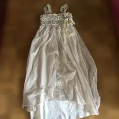 アイボリー ストラップ付き パーティードレス
