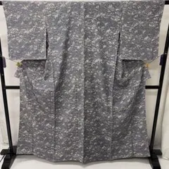 単衣 小紋 茶屋辻文様 背伏せ付き 正絹 裄65 k530