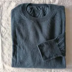 【無印】ブルーグレー 長袖セーター　レディース　ウール