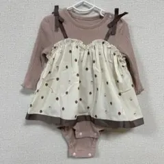 アプレ いちご柄ロンパース 70サイズ