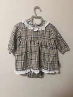 【EAST BOY】70cm チェック柄 ワンピース風ロンパース 女の子のサムネイル
