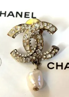 CHANEL ココマーク ブローチ パール ラインストーンのサムネイル