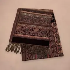 新品同様 ペイズリー柄 スパンコールストール