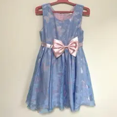 水色リボン付き　ドレス130センチ
