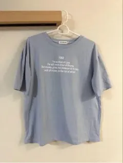 JUNOAH ロゴプリント 半袖Tシャツ ライトブルー