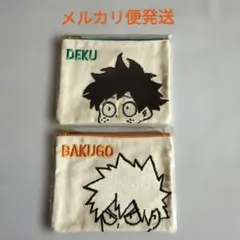 僕のヒーローアカデミア　ヒロアカ　デニム刺繍ポーチ　デク・かっちゃんセットのサムネイル