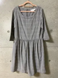 グレンチェック 授乳ワンピース