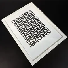 幾何学模様カットアウトアートポスター フレーム付き